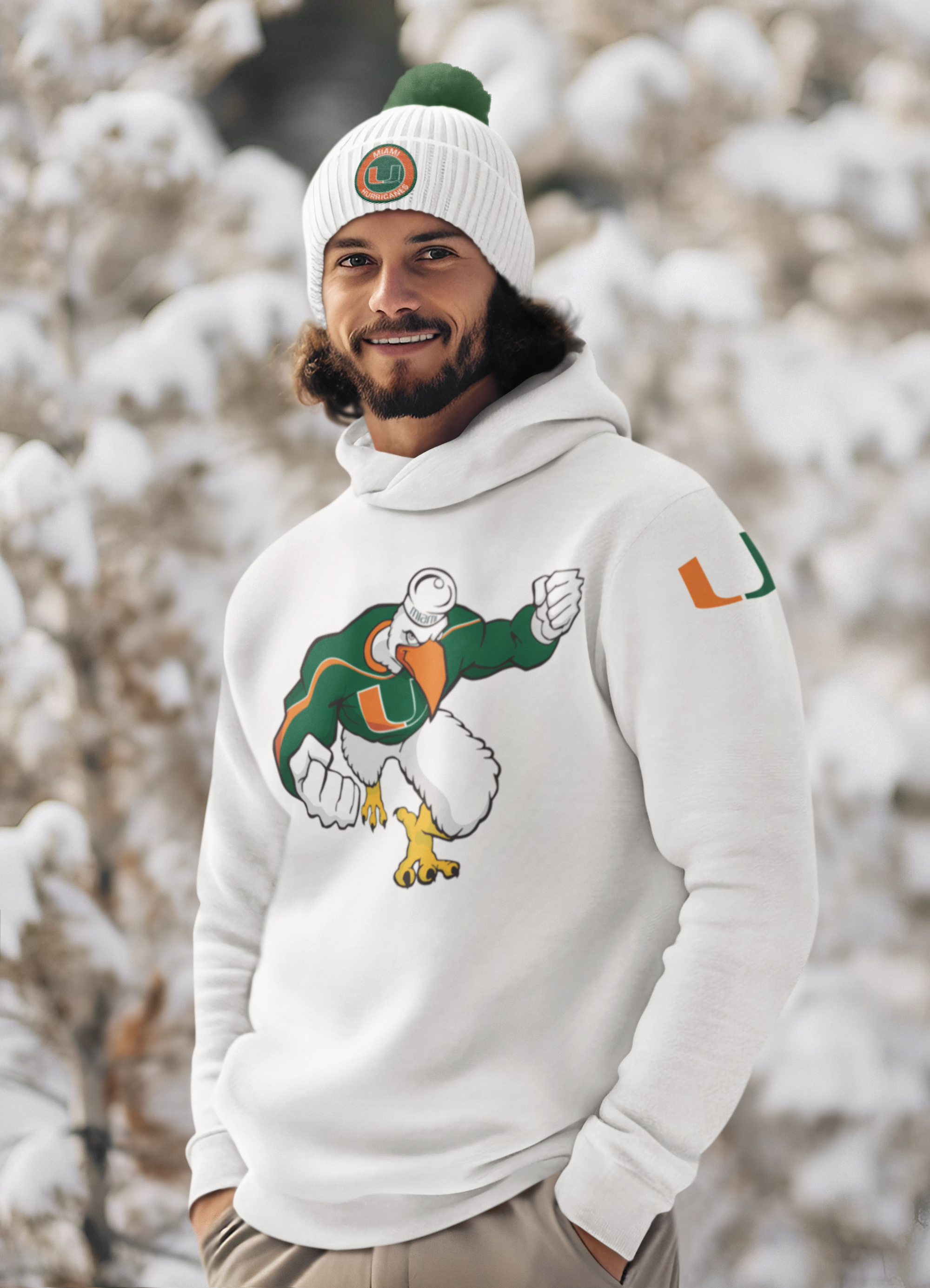 Miami Hurricanes Hoodie. FREE SHIPPING!!!