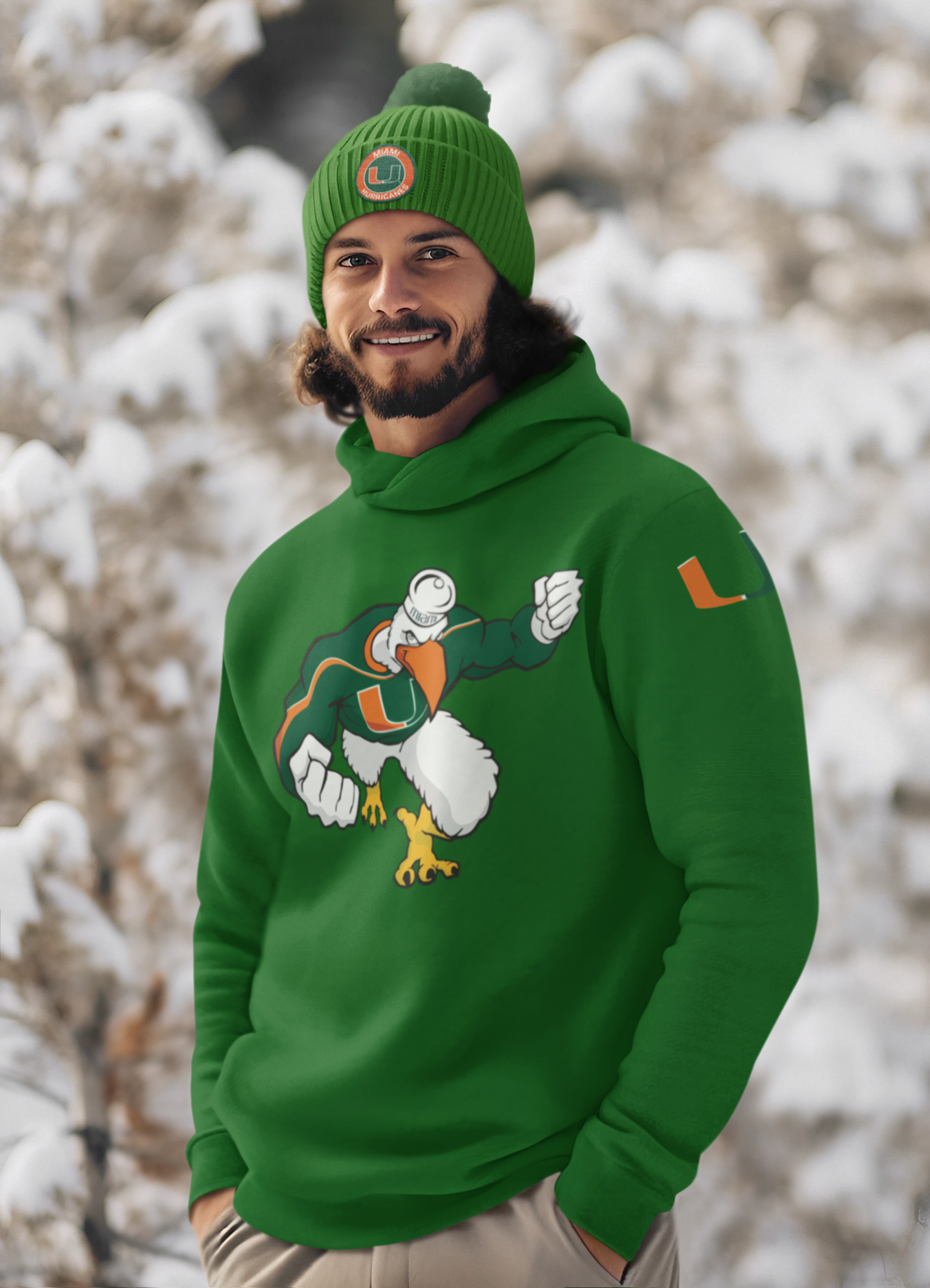 Miami Hurricanes Hoodie. FREE SHIPPING!!!