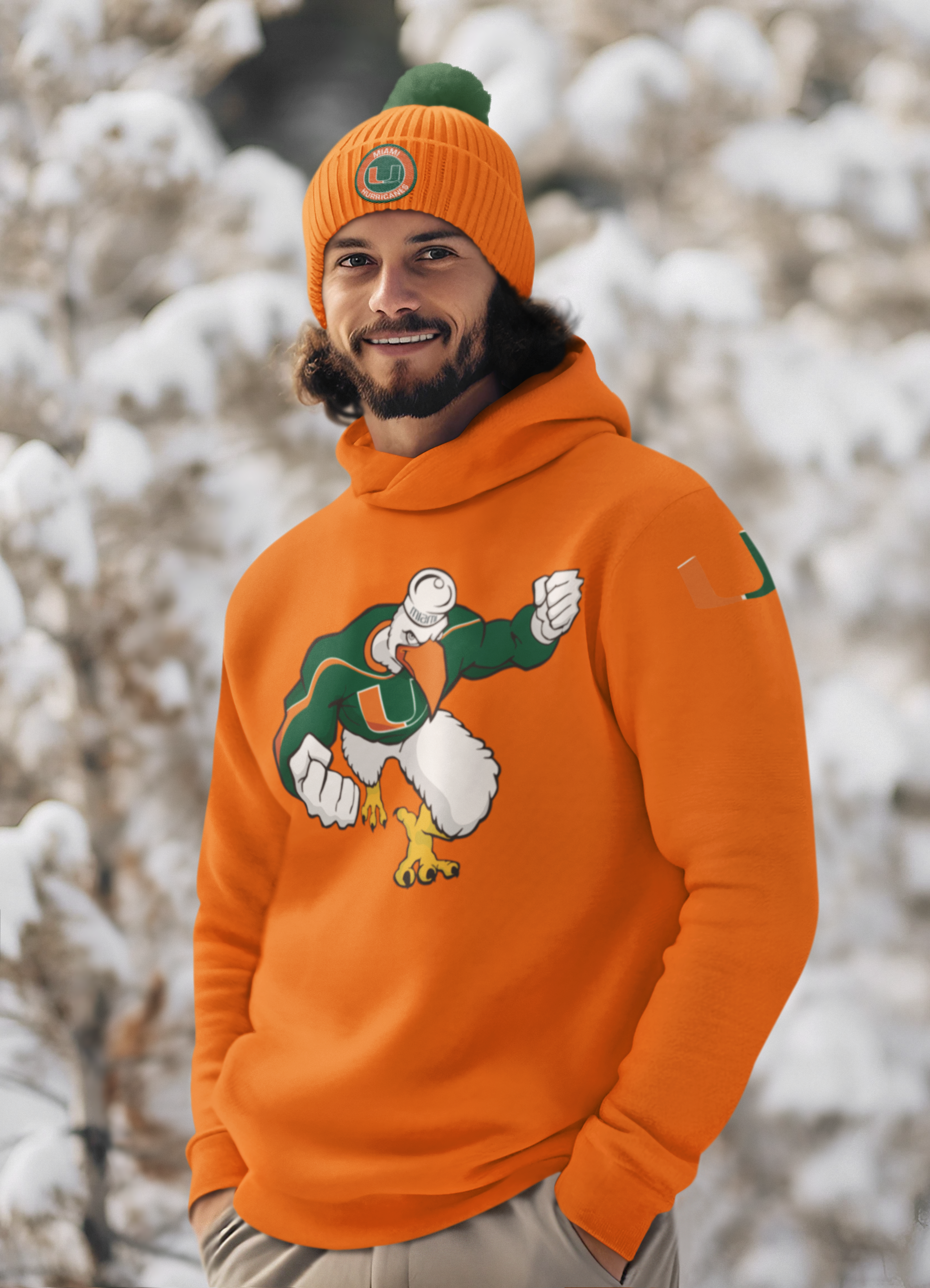 Miami Hurricanes Hoodie. FREE SHIPPING!!!