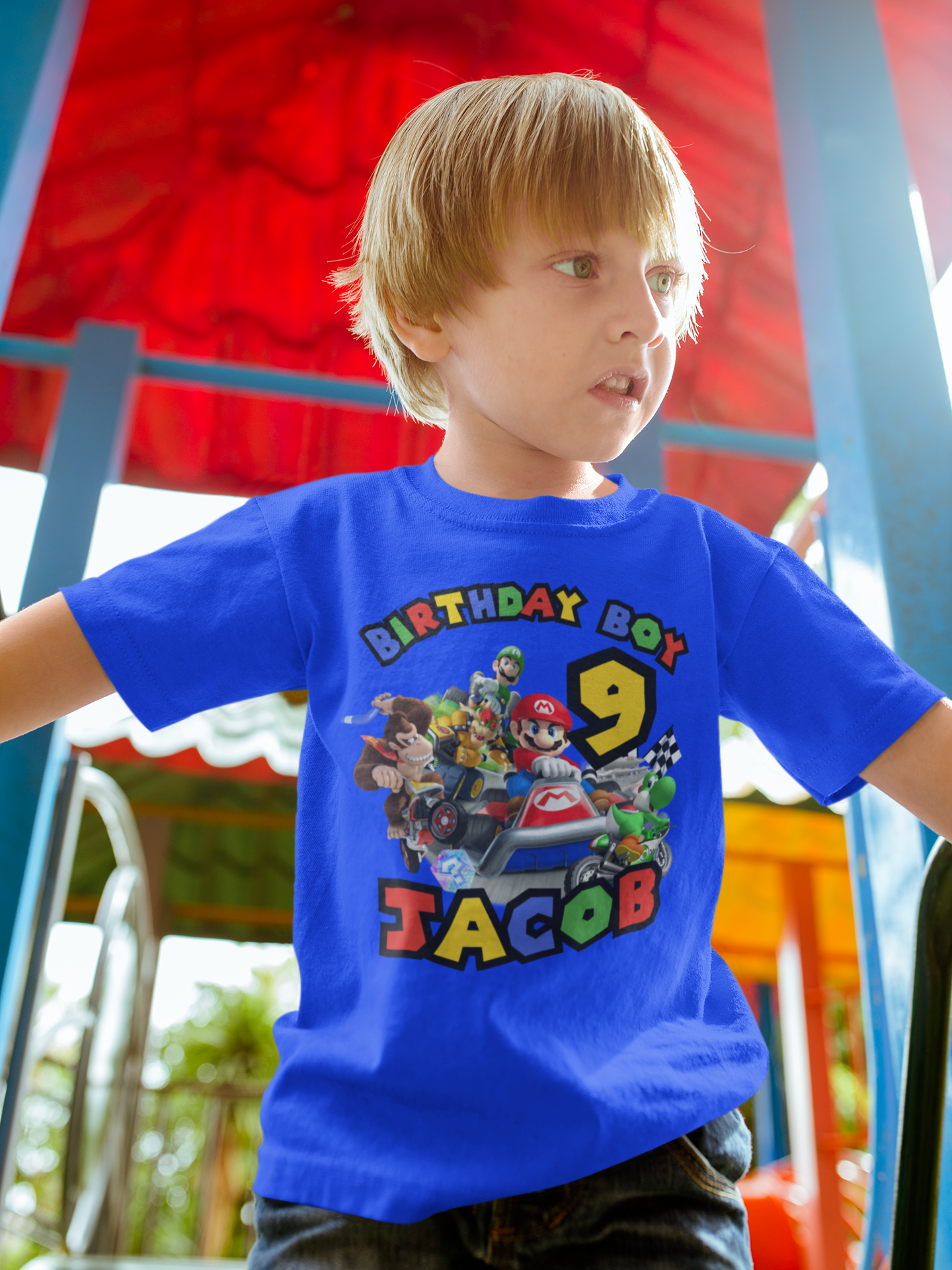 Custom Mario Cart Kids Birthday t-shirt. FREE SHIPPING!!!