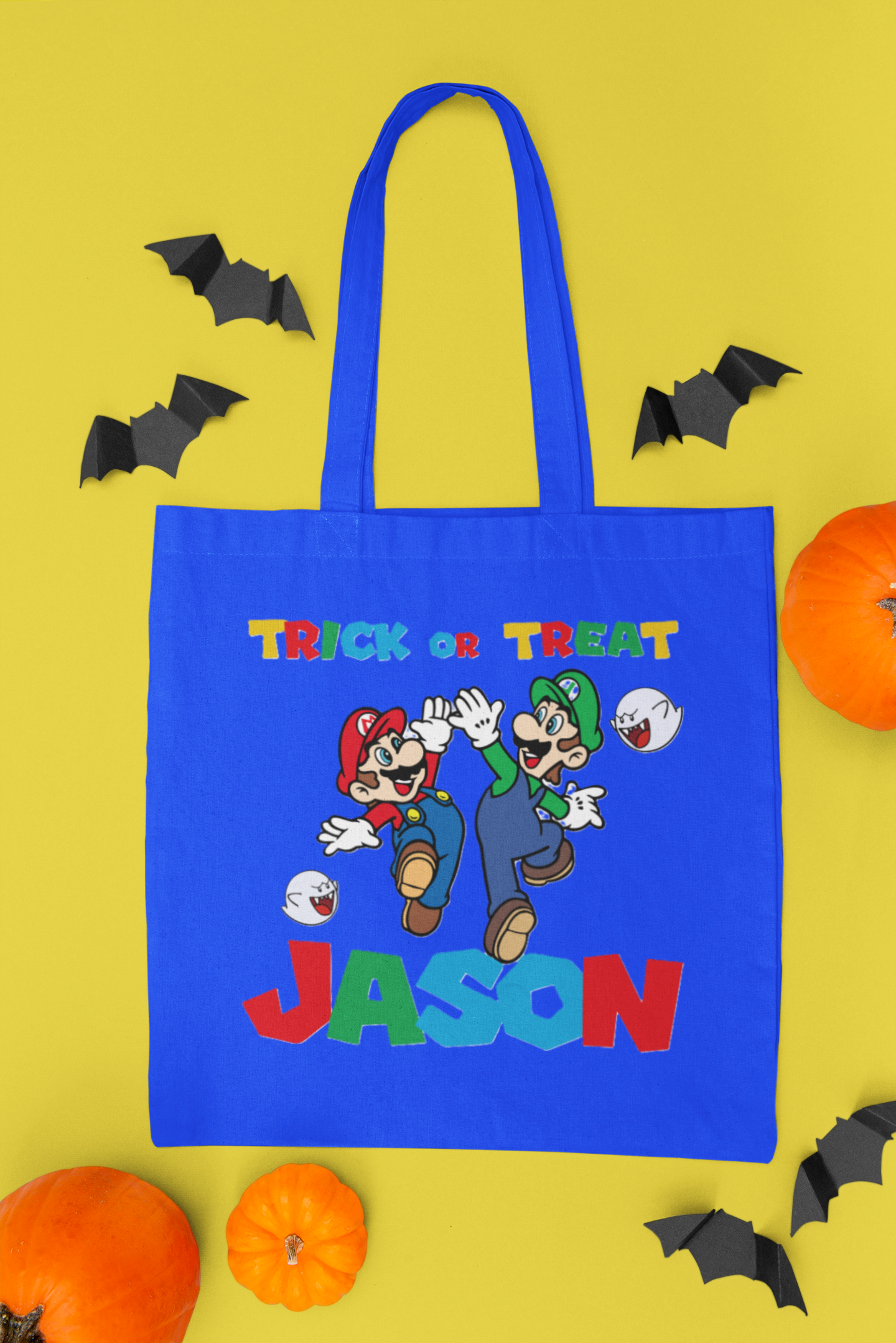 Custom Mario Trick or Treat Bags. FREE SHIPPING!!!
