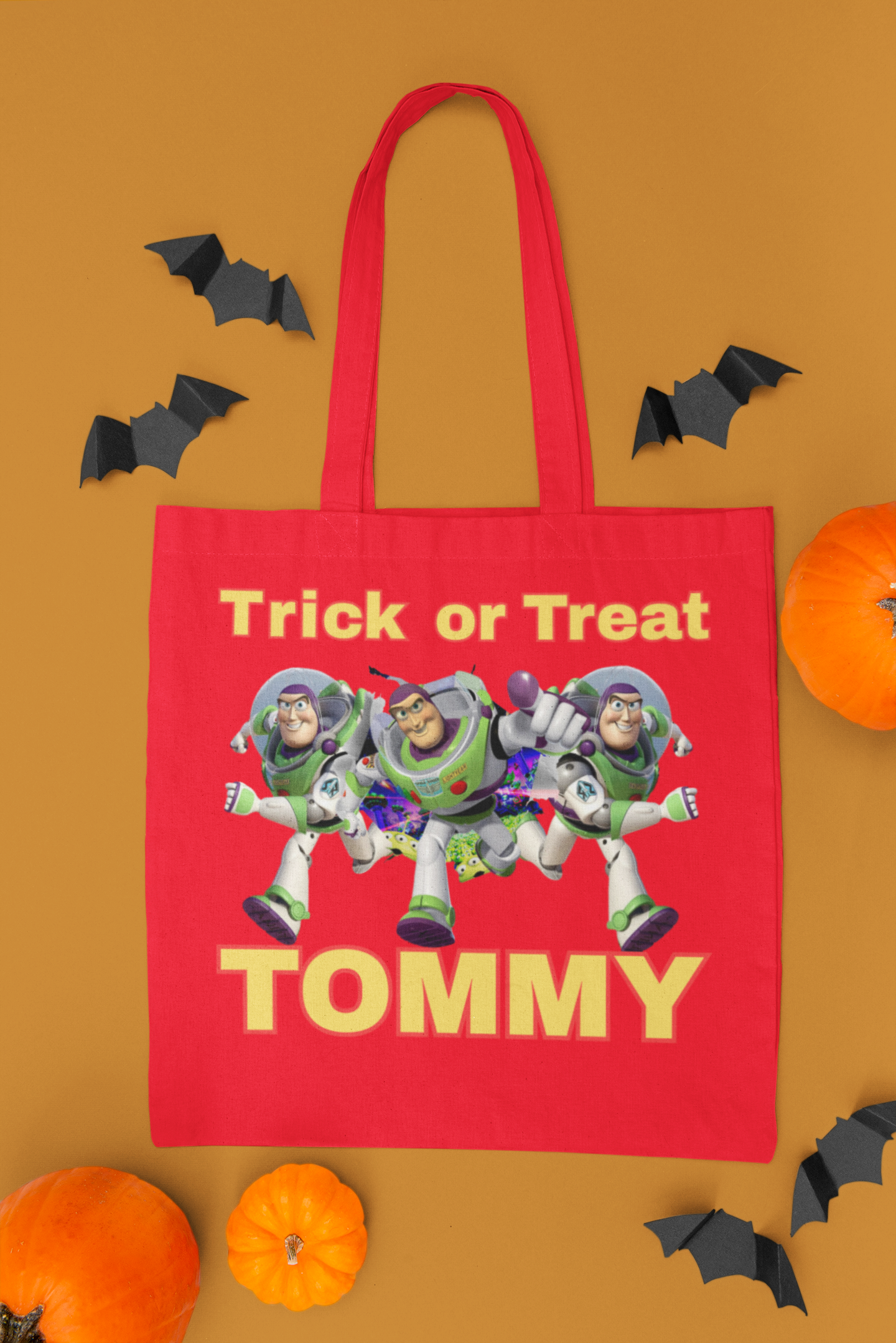 Custom Buzz Lightyear Trick or Treat Bags. FREE SHIPPING!!!