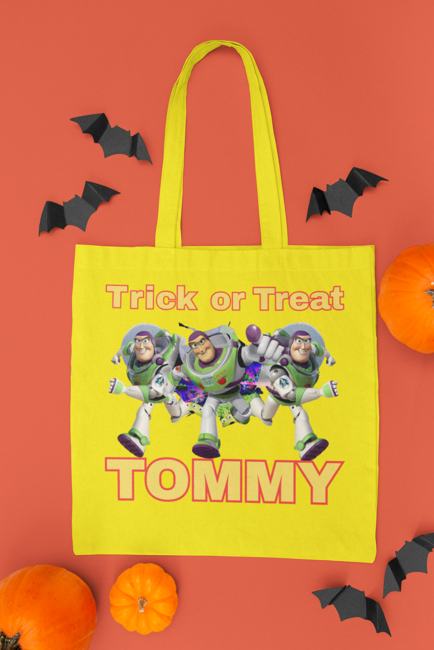 Custom Buzz Lightyear Trick or Treat Bags. FREE SHIPPING!!!