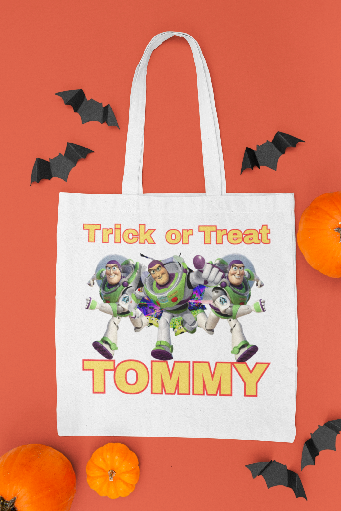Custom Buzz Lightyear Trick or Treat Bags. FREE SHIPPING!!!