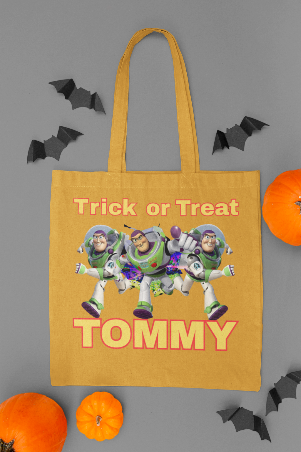 Custom Buzz Lightyear Trick or Treat Bags. FREE SHIPPING!!!