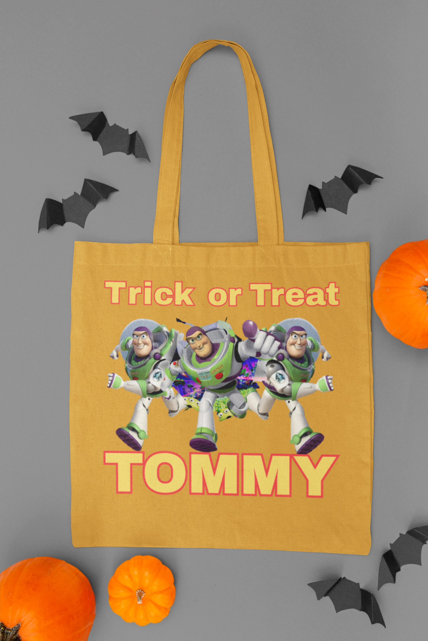 Custom Buzz Lightyear Trick or Treat Bags. FREE SHIPPING!!!