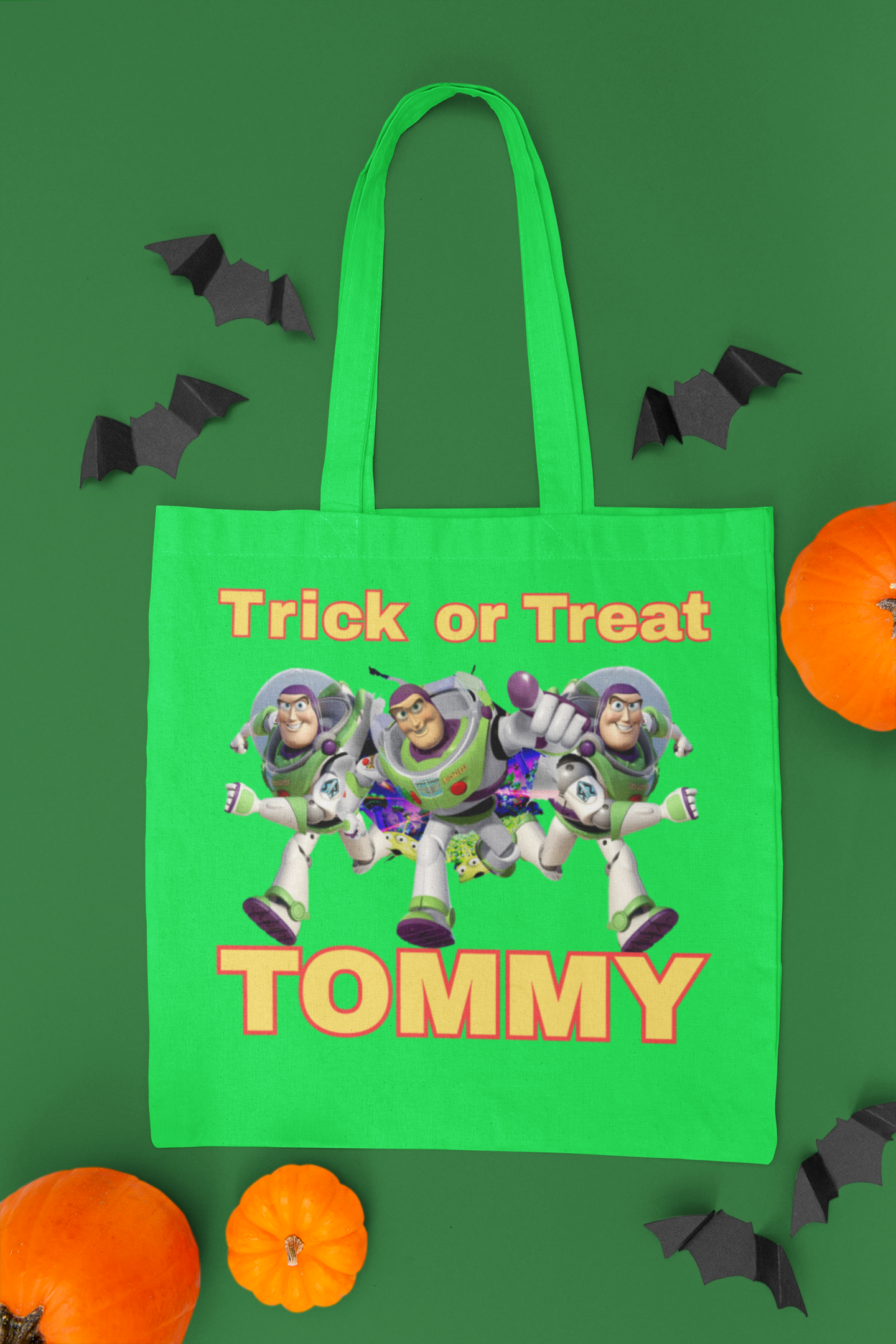 Custom Buzz Lightyear Trick or Treat Bags. FREE SHIPPING!!!