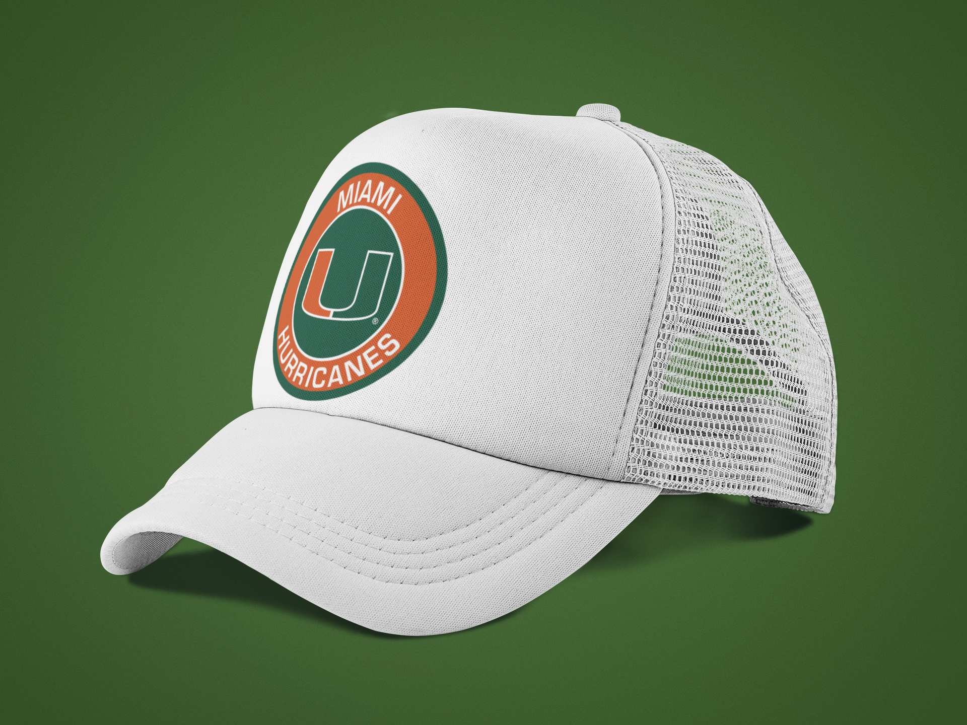Miami Hurricanes Trucker Hat. FREE SHIPPING!!!