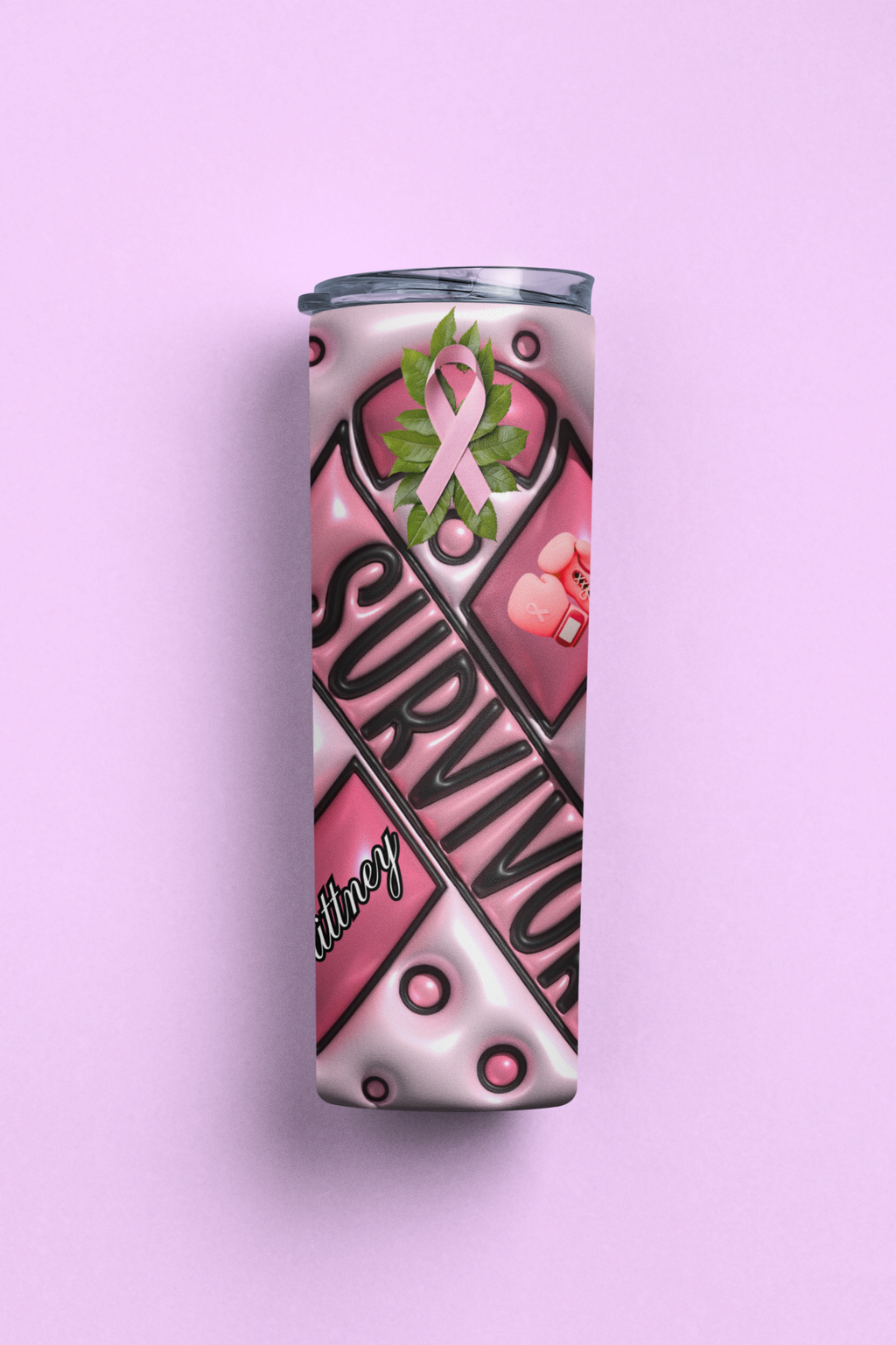 Custom Breast Cancer Survivor Tumbler
